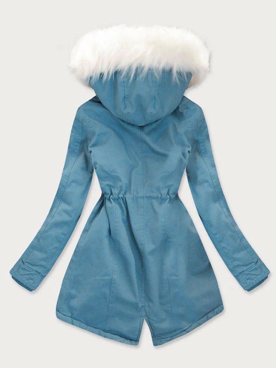 Blue - Veste rembourrée avec une doublure chaude en peluche